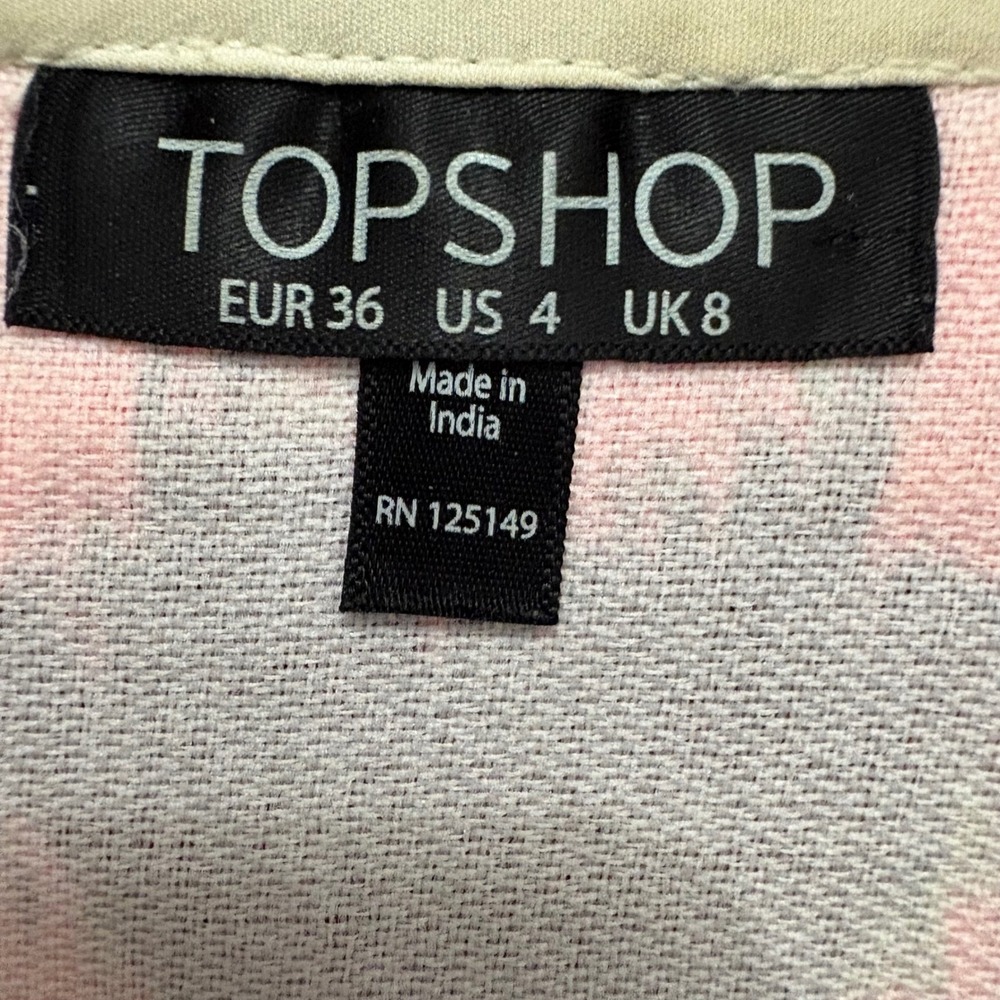 Topshop Women Skirt Mini Aztec Geometric Tapestry MultiColor Woven Festival US 4 - Picture 4 of 11